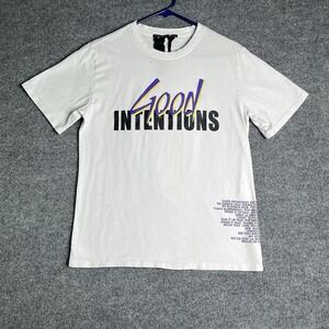 Vlone X Nav Good Intentions Doves T-Shirt Size M White Hip Hop Rap Tee